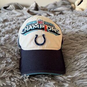 NFL Cream, Navy and Teal Super Bowl Hat